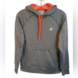 Adidas Climawarm Ultimate Hoodie Medium Heathered Gray Ladies  Sm